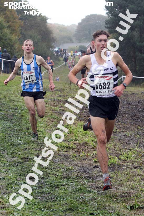 Junior men, National Cross Country Relay Champs., Berry Hill Park, Mansfield.  Photo: David T. Hewitson/Sports for All Pics